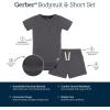 image:imageGerber Baby Bodysuit and Short SetDark Grey