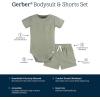 image:imageGerber Baby Bodysuit and Short SetOlive
