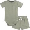 image:imageGerber Baby Bodysuit and Short SetOlive