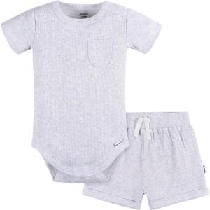 image:imageGerber Baby Bodysuit and Short SetGrey Heather