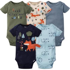 image:imageGerber Baby Boys 5pack Variety Onesies BodysuitsBlue Fox