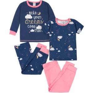 image:imageGerber Baby Girls 4Piece Cotton Pajama SetDreams