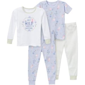 image:imageGerber Baby Girls 4Piece Cotton Pajama SetFox Floral