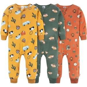 image:imageGerber babyboys Fleece Footless Pajamas 3packCamping