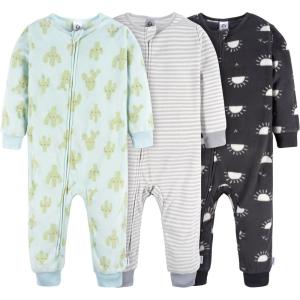 image:imageGerber babyboys Fleece Footless Pajamas 3packFox