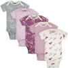image:imageGrow by Gerber babyboys 5pack Shortsleeve Onesies BodysuitsGreyPinkIvory