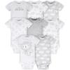 image:imageGerber Baby Girls 8pack Short Sleeve Onesies BodysuitsSheep Grey