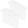image:imageGerber Baby Girls 8pack Short Sleeve Onesies BodysuitsSolid White