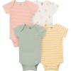 image:imageGerber babygirls 4pack Short Sleeve Onesies BodysuitsGreen