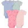 image:imageGerber babygirls 4pack Short Sleeve Onesies BodysuitsLadybugPink