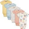 image:imageGrow by Gerber babyboys 5pack Shortsleeve Onesies BodysuitsOrangeYellowGreenIvory