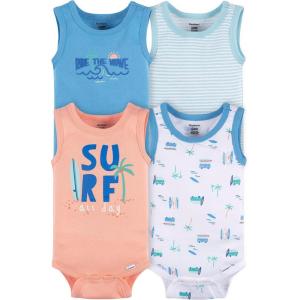 image:imageGerber Baby Boys MultiPack Sleeveless Onesies BodysuitSurf