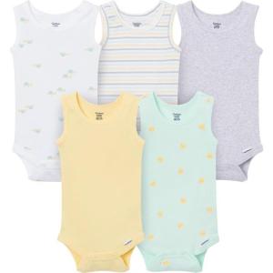 image:imageGerber Baby Boys MultiPack Sleeveless Onesies BodysuitYellow