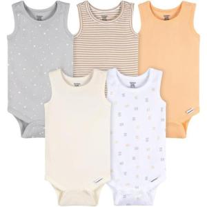 image:imageGerber Baby Girls MultiPack Sleeveless Onesies BodysuitPeach