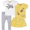 image:imageGerber Baby Girls Toddler 4Piece Skirted Panty Shirts and Active Pant Set
