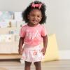 image:image4Piece Infant amp Toddler Girls Bee Petals Tees Skorts amp Pants Set