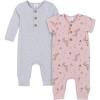 image:imageGerber Baby Girls Baby Boys 2pack Long Leg RomperFloral