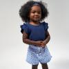 image:imageGerber Baby Girls Toddler 2Pack Double Ruffle Tops Blue 3T