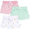 image:imageGerber Baby Girls 3Pack Knit ShortsPink  White  Green