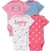 image:imageGerber Baby Girls 4Pack Short Sleeve Onesies Bodysuits Newborn Pink