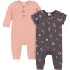 image:imageGerber Baby Girls Baby Boys 2pack Long Leg RomperBouquets