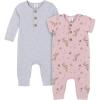 image:imageGerber Baby Girls Baby Boys 2pack Long Leg RomperFloral