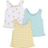 image:imageGerber BabyGirls 3Pack Racer Back Tank TopsBlue Lemons