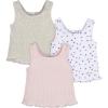 image:imageGerber BabyGirls 3Pack Racer Back Tank TopsPink Floral