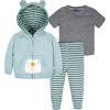 image:imageGerber babyboys Toddler 2piece Terry Zip Hoodie amp Joggers SetTurquoise Penguin