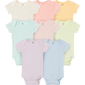 image:imageGerber Baby 8pack Solid Short Sleeve Onesies BodysuitsGirl Rainbow