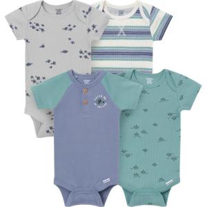 image:imageGerber Baby Boys 4Pack Short Sleeve Onesies BodysuitsBlue