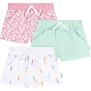 image:imageGerber Baby Girls 3Pack Knit ShortsPink  White  Green