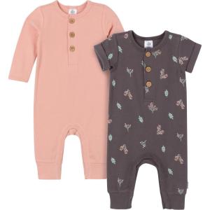 image:imageGerber Baby Girls Baby Boys 2pack Long Leg RomperBouquets