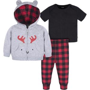 image:imageGerber babyboys Toddler 2piece Terry Zip Hoodie amp Joggers SetRed Moose