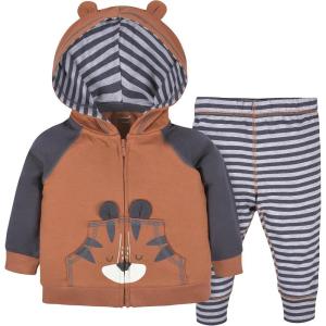 image:imageGerber babyboys Toddler 2piece Terry Zip Hoodie amp Joggers SetTiger Orange