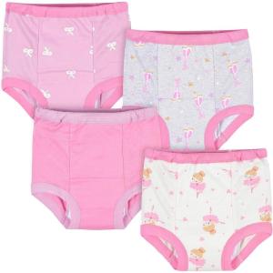 image:imageGerber babygirls Infant Toddler 4 Pack Potty Training Pants UnderwearLavender and Pink