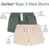 image:imageGerber Baby 2Pack Knit ShortsBlue  Gray
