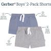 image:imageGerber Baby 2Pack Knit ShortsGreen  Tan