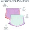 image:imageGerber Baby Girls 2Pack Knit Dolphin ShortsAqua  Purple