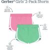 image:imageGerber Baby Girls 2Pack Knit Dolphin ShortsGreen  Pink