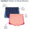 image:imageGerber Baby Girls 2Pack Knit Dolphin ShortsPink  Blue