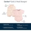 image:imageGerber Baby Girls Sleeveless and Short Sleeve Romper SetShells