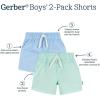 image:imageGerber UnisexBaby Gerber Baby Toddler Unisex Stretch Chino ShortsGreen  Blue