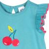 image:imageGerber babygirls Sleeveless Ruffle RomperAqua Cherries