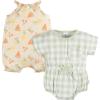 image:imageGerber Baby Girls Sleeveless and Short Sleeve Romper SetFruit