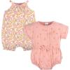 image:imageGerber Baby Girls Sleeveless and Short Sleeve Romper SetRetro Floral