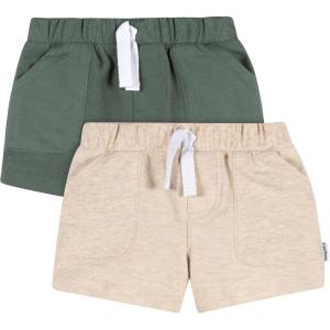 image:imageGerber Baby 2Pack Knit ShortsBlue  Gray