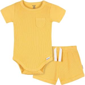 image:imageGerber Baby Bodysuit and Short SetYellow