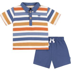 image:imageGerber Baby Boys Shirt and Short SetBrown  Blue