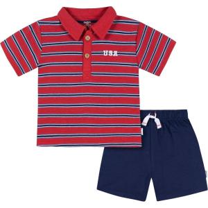 image:imageGerber Baby Boys Shirt and Short SetRed  Blue